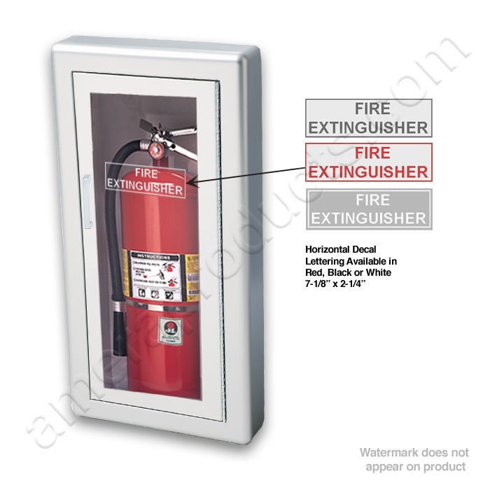 JL Academy Aluminum 1827F10 Semi-Recessed 5 lbs. Fire Extinguisher Cabinet